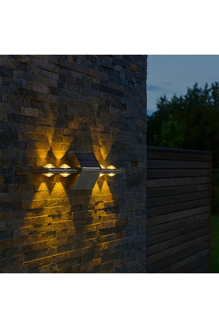 Aeron Duvar Solar Aydınlatma - 8 Ledli Beyaz