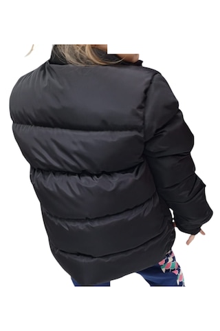 Erkek Çocuk /kız Çocuk Kapüşonsuz Fermuar Cepli İçi Peluş Astarlı Siyah Renk Mont Siyah