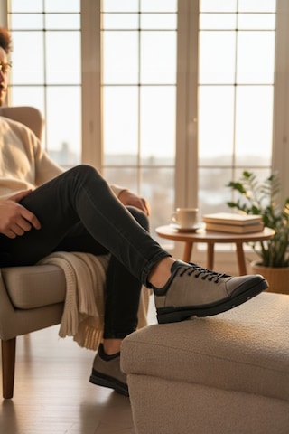 Enoch Hakiki Deri Süet Detaylı Erkek Sneaker Ayakkabı Ortopedik Taban Bej