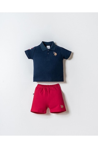 U.S. Polo Assn. U.s. Polo Assn Erkek Bebek 2 Li Şort T-şhirt Takım Lacivert-2347 Lacivert