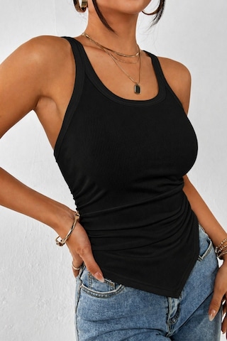 Cool Tarz Kadın Fitilli Atlet Slim Fit Kaşkorse Basic Yazlık Askılı Bluz Siyah