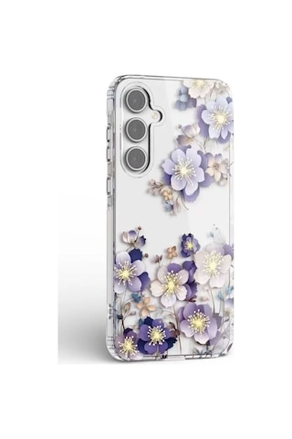 Samsung Galaxy Uyumlu A56 Kılıf Solmayan Imd Baskı Desenli, Şeffaf Tpu+pc Botanik Kapak