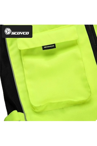 Scoyco Motosiklet Reflektörlü Yelek Winnstoper Kumaş Cepli Motorcu Yelek