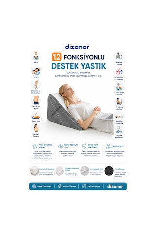 12 Fonksiyonlu Ortopedik Yastık Bacaklar, Sırt Ve Diz Desteği,,horlama,dinlenme, Beyaz