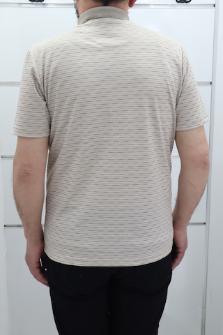 Becces Dmctekstil Erkek 001 Desenli Klasik Kesim Rahat Kalıp Tek Cepli Polo Yaka T-shirt Açık Kahverengi
