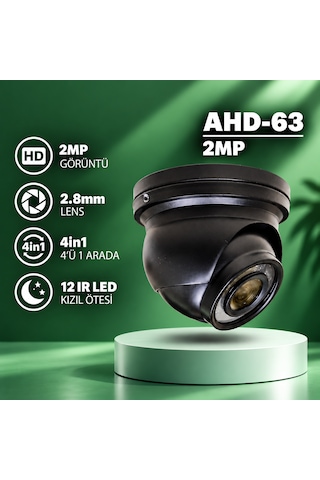 Ds Ahd-63 2mp 1080p Sabit Araç Kamerası 2.8mm Geniş Açılı 12 Ir Led Gece Görüşlü Metal Kasa Ağır Hizmet Mobil Güvenlik Kamerası