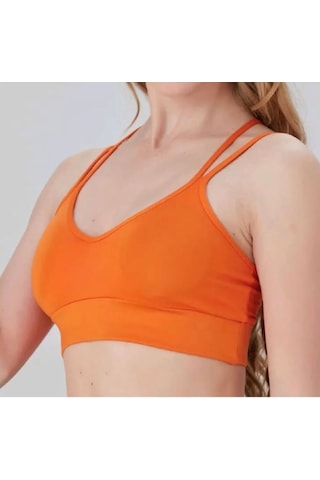 Sırt Çapraz Askılı Crop Bluz - S504571 Turuncu