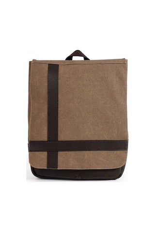 Baginn Kadın Sırt Çantası 35 22 Cm Kanvas Kumaş Laptop Bölmeli Business Sırt Çantası Okul Çantası Mega Bag Vizon