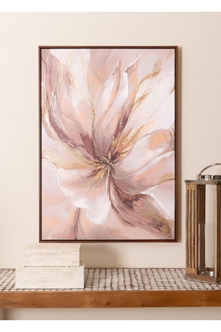 The Mia Neutral Floral Kanvas Tablo 70x100 Cm Tbl0106