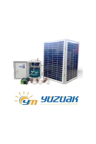 Yüzüak 24 AH Akü 100W Panelli TV-Laptop-Lamba ve Telefon Şarj Sistemi