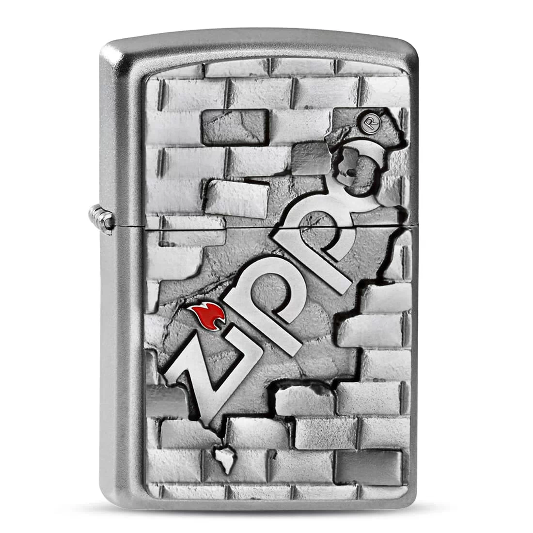 Zippo The Wall Emblem Metalik