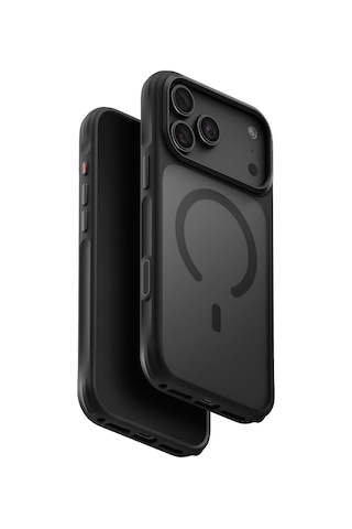 Apple iPhone Uyumlu 18 Pro Max Kılıf Parmak İzi Ve Leke Tutmaz Veren Serisi Buzlu Transparan Magsafe Kapak Siyah