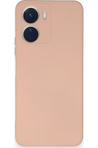 Vivo Y16 İçi Kadife Kaplı Esnek Silikon Kapak Ryc/ Nano Lansman Pudra