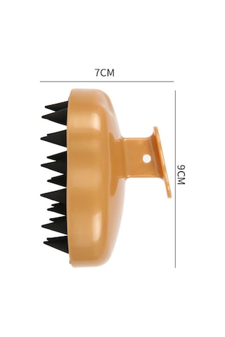 Geeroyoo Ev Tipi Saç Bakımı İçin Rahat Tutuşlu Silikon Masaj Tarağı - Pembe