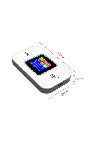 Thentech Mobil Wifi Router Tasinabilir 4g 5g Lte Sim Kartli Modem 3000mah Bataryali Ekranli Kablosuz Dagitici