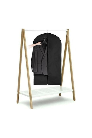2 Adet Kullanışlı Takım Elbise Kılıfı 100x63 Cm 0096 Siyah