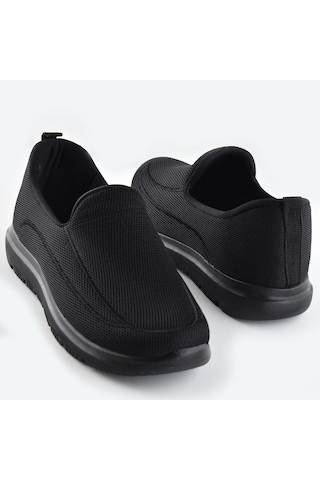 9090 Tam Ortopedik Hafif Taban Erkek Spor Ayakkabı Yazlık Hafif Taban Eva Siyah
