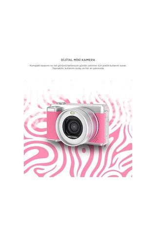 Torima CMR45 Dijital Mini Fotoğraf Video Kamera Pembe