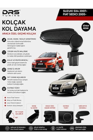 Suzuki Sx4 2007 - 2013 / Fiat Sedici 2005 - 2013 Kolçak Kol Dayama Siyah