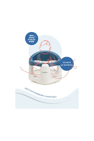 Babyjem Önden Açılır Mama Sandalye Oturağı Ve Minderi - 2 ' Li Set İndigo Mavi