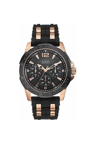 Guess Guw0366g3 Modeli Siyah Silikon Saat Kordonu