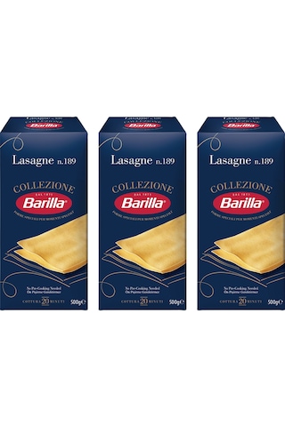 Barilla Lazanya Lasagne N.189 Sade Makarna 3 x 500 G