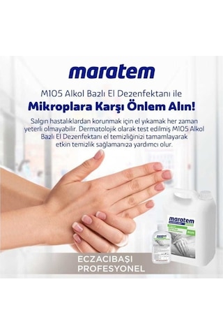 Maratem M105 Alkol Bazlı El Dezenfektan 5 L + Özel Vakumlu Paket 2 Adet