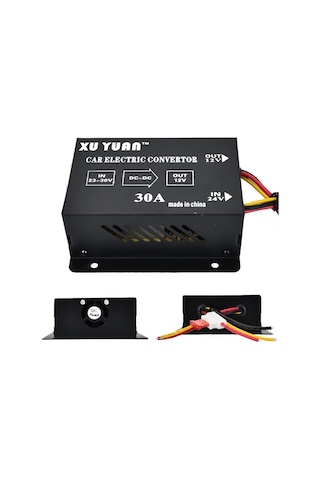 Xuyuan 380w Düşürücü Dönüştürücü 24v - 12v 30a Otomotiv Dc Güç Buck Dönüştürücü