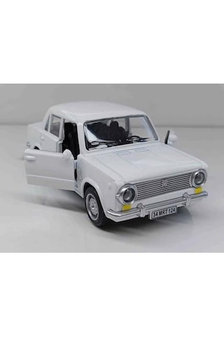 Oyuncak Metal Model Araba 1/36 Çek Bırak Beyaz Hacı Murat 124
