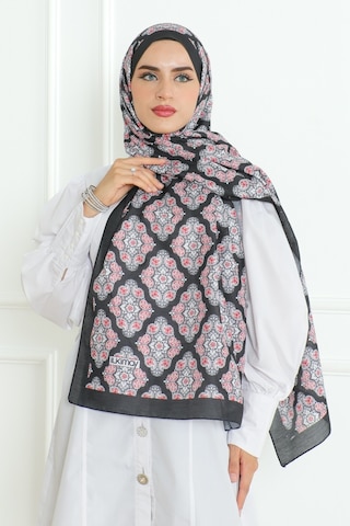 Peril Desenli Soft Şal 1153 - Siyah