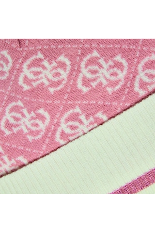 Guess Logo Baskılı Bere Gül Kurusu