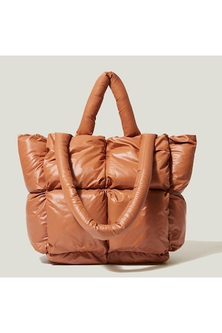 Kış Yeni Aşağı Tote Çanta Büyük Kapasiteli Omuz Çantası Moda Yumuşak Kumaş Çanta Kadın Alışveriş Çantası Uzay Pamuklu Çantalar Black Siyah