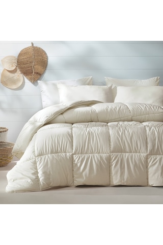 Yataş Bedding Macaron Çift Kişilik Yorgan - Yastık Set - Krem