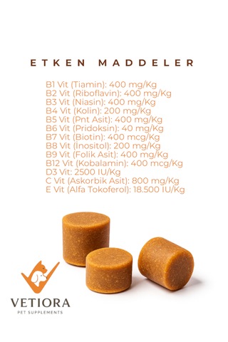 Köpekler İçin Multivitamin Güçlü Bağışıklık Ve Sağlıklı Tüyler İçin Çiğnenebilir Tablet, 150 Gr