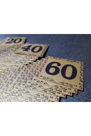 Kapı Numarası  5.5x6.5 Cm  Kendinden Yapışkanlı No:1 Den 60’A