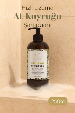 K K-care Cosmetics Hızlı Uzamaya Yardımcı At Kuyruğu Şampuan 250 ML