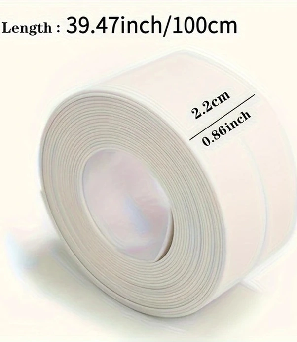 Trendooze Yeni Rulo Su Geçirmez Yapışkanlı Beyaz Sızdırmazlık Bandı Ev Banyo Mutfak