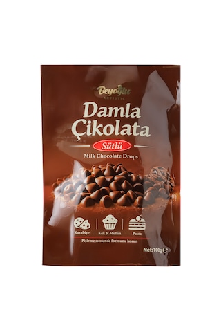 Beyoğlu Sütlü Damla Çikolata 100 Gr Kurabiye,pasta Ve Kek İçin