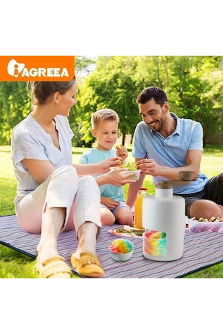 Willowhaven Agreea El Tipi Buz Kıyma Makinesi Beyaz Dondurma Slush Bingsu Yapma Makinası