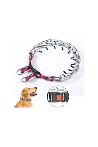 Geeroyoo Hızlı Açılır Tokalı Ayarlanabilir Köpek Eğitim Tasması - Metal Çivili Tasarım