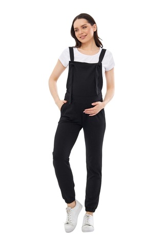 Luvmabelly Myra6400 Hamile Jogger Salopet-siyah
