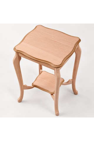 Mmb-trade Nexora Living 5889 Kare Lüks Saksılık 41x41x70 Cm Dekoratif Ahşap Görünümlü Çiçeklik, Raflı Saksı Standı, Klasik Yan Sehpa Mmbz Çok Renkli