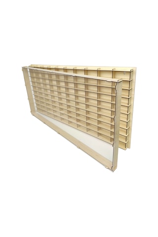 Şeffaf Kapaklı 100 Araçlık Yatay Akçaağaç