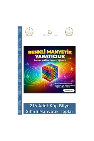 Mıknatısbilye Neodyum Mıknatıs Manyetik Bilye Stres Giderici Zeka Geliştirici Seti Adet Cube Küp Dy