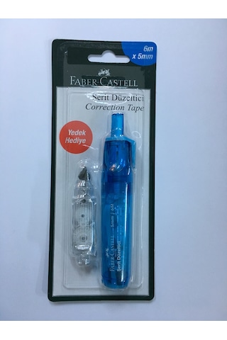 Faber Castell Şerit Düzeltici 6mx5mm. Yedek Hediyeli Mavi Faber Castell Şerit Düzeltici 6mx5mm. Yedek Hediyeli Mavi