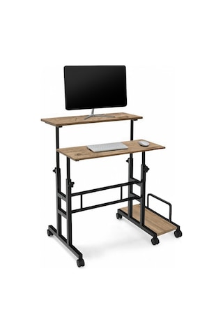 Yükseklik Ayarlı Bilgisayar/Laptop Ve Çalışma Masası - Ceviz