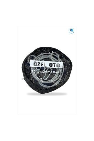 Çelik Araç Çekme Halatı 3.5 Ton Karabinalı Oto Yol Yardım Taşıma