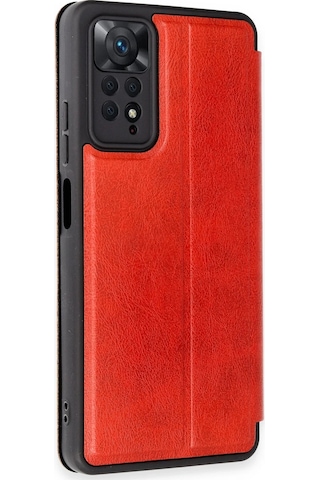 Newface Xiaomi Redmi Note 12 Pro 4g Kılıf Flip Cover Semeglbl - 34 - Kırmızı