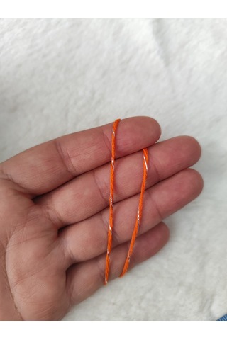 Koton İp - Gümüş Simli Turuncu 100 Gr 0