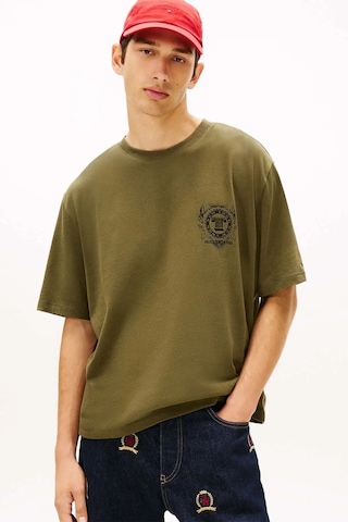 Tommy Hilfiger Tjm 90s Bılls Ss Tee Erkek Yeşil T-shirt - Dm0dm22332